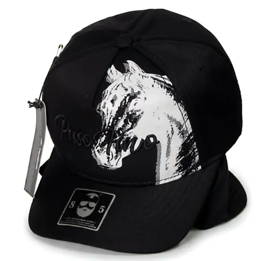 [G542] Gorra California "Paso Fino" Caballo Antifluido negra