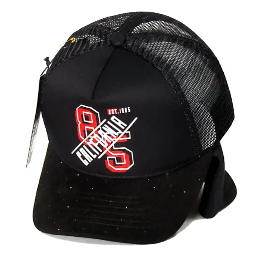 [G544] Gorra California "85 California 1985" Enmallada negra