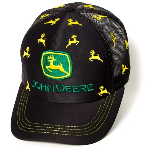 [G565] Gorra John Deere Enmallada negra (G565)
