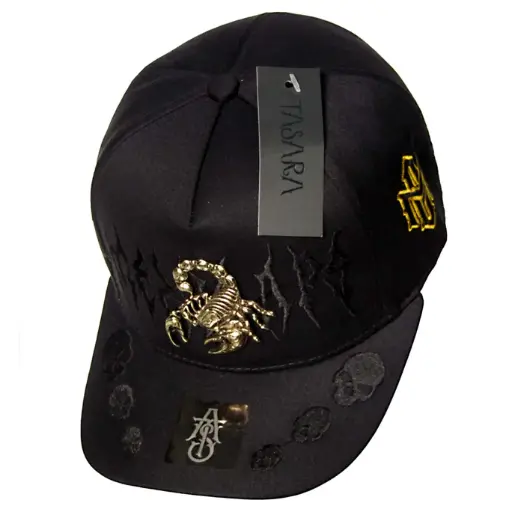[G567] Gorra TASARA Logo Metálico Escorpión Antifluido negra