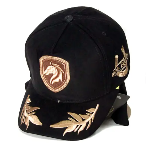 [G585] Gorra Caballo "100% Equina" Gamuzada negra