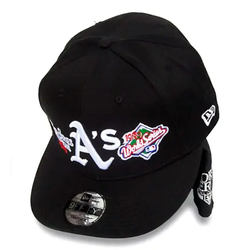[G596] Gorra Angel's World Series 1989 Plana negra