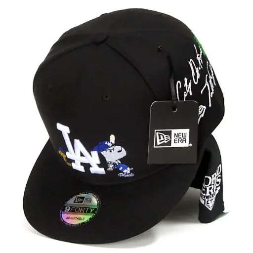 [G610] Gorra LA Dodgers Snoopy Version Plana negra